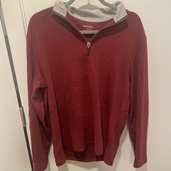 UNTUCKit Other - Untuckit Red Quarter Zip